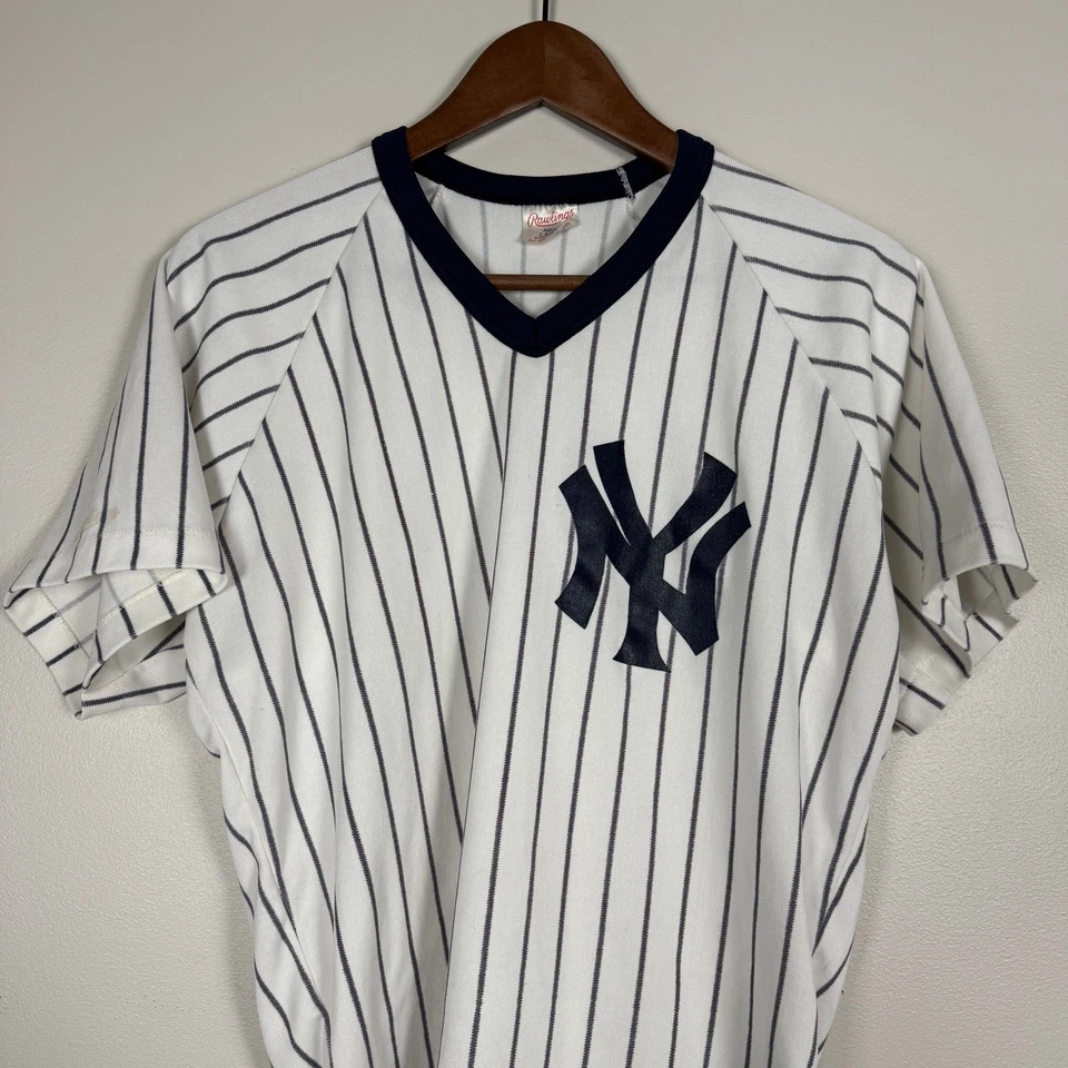 Camiseta Jersey Grande Pullover Vintage Años 80 MLB Béisbol New York Yankees Foto 2 de 4