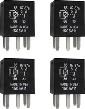 4 PCS Power Relays, 5 Pin 40A Fuel Pump Auto Power Relay Electrical Replacement,