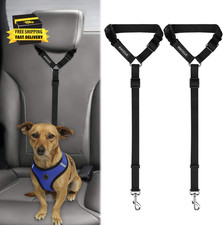 2 Packs Dog Cat Safety Seat Belt Strap Car Headrest Restraint Adjustable Nylon F