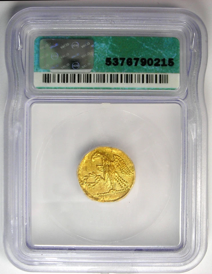 Brutus Coson Gold AV Stater Roman Koson Coin 44 BC - Certified ICG MS63 (BU UNC) - Image 3 of 4