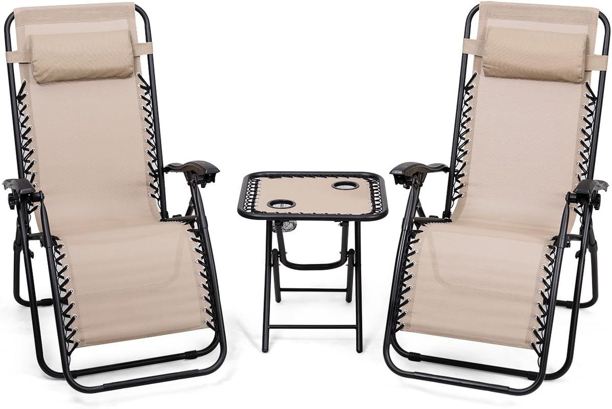 Patio Chaise Lounge Chairs Outdoor Yard Pool Re