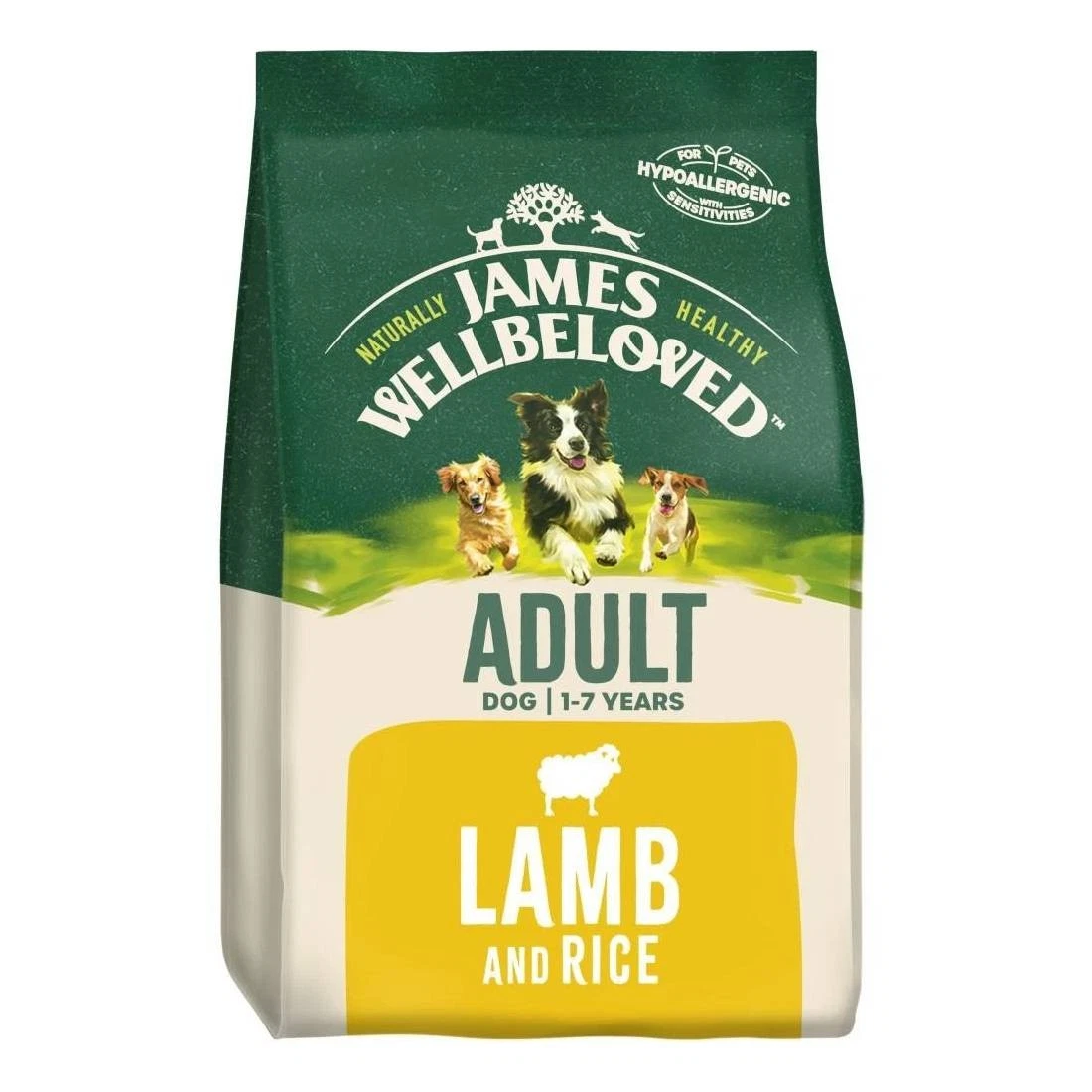 James Wellbeloved Adult Dry Dog Food Lamb & Rice Hypoallergenic - 7.5kg