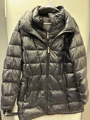 Calvin Klein Ladies Blacked Quilted Double Zip Ladies Parks Jacket Size Xxl