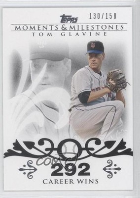 2008 Moments & Milestones Tom Glavine (2007 300 Career Wins (303 Total)) HOF 0j0