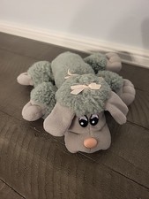Pound Puppies Furries Gray Poodle With Pink Bow Tonka Vintage 9" Plush SmallDog