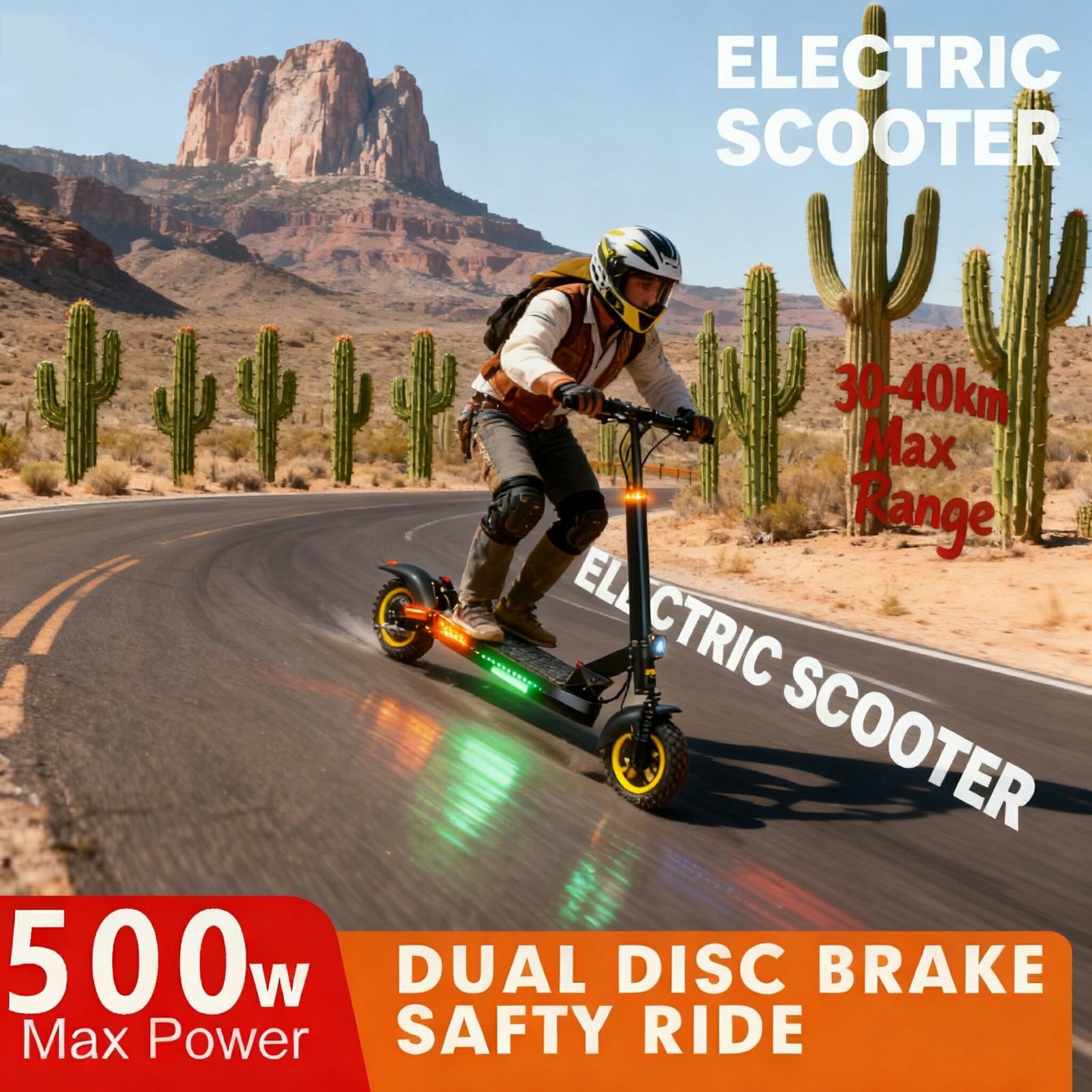 70 - mile Adult E - Scooter: 28 mph, Dual - Drive, Speed Lik
