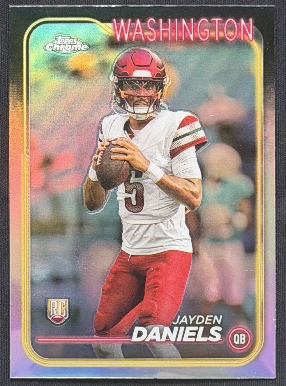 2024 Topps Chrome Jayden Daniels Rookie RC Refractor #201 Commanders NM+