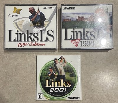 Links LS 1998, 1999, 2001 PC Golf Game Multiple Discs Tested Access Software