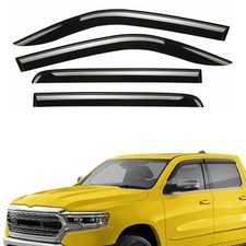 Extra Durable Window Deflectors Tape-On Window Visors Rain For Dodge RAM 19-26