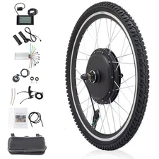 1000W 24" 26" E-Bike Front Rear Wheel Electric Bicycle Motor Conversion Kit 48V