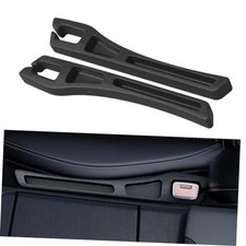2 Pack Car Seat Gap Storage Organizers soft filler form, divided Black
