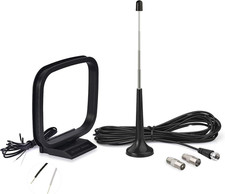 Antenna Radio FM DAB Interni Telescopica E Antenna AM Loop Base Magnetica per Ri