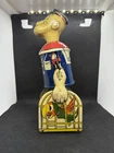 Vintage Louis Marx & Co. tin wind-up Popeye walking toy with parrot 1930s