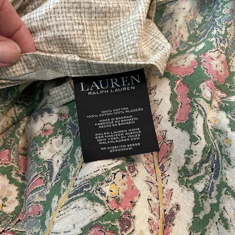Ralph Lauren Duvet  With 2 shams Allie Paisley READ 96x104 - Image 3 of 4