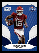 2022 Panini Score Treylon Burks #D12 Arkansas Razorbacks NFL Football Draft