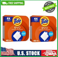 2 PACK Tide Evo Laundry Detergent Tiles, Original Tide Scent, 42 Count PACK