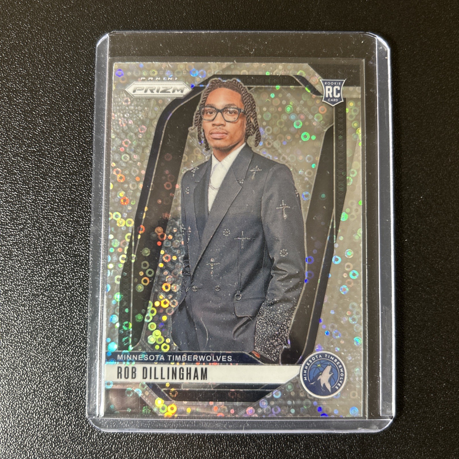 2024 Panini Prizm Fast Break Rob Dillingham Disco Variation Rookie RC #250