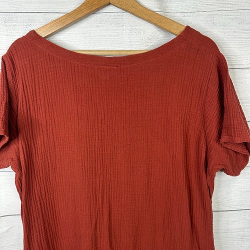 Luna Karina Potestio Womens size Medium Cotton Gauzy Tunic Dress Lagenlook USA - 第 6/8 張圖片