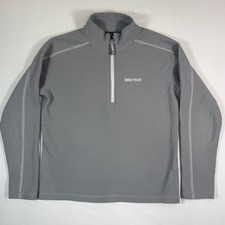 MARMOT Youth Unisex Kids Light Grey Fleece Quarter Zip Jacket Outdoor Gorpcore L
