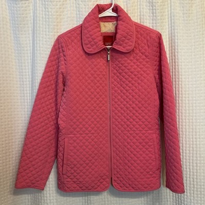 Esprit Outerwear Medium Quilted Pink Zip Up With Front Pockets AR6