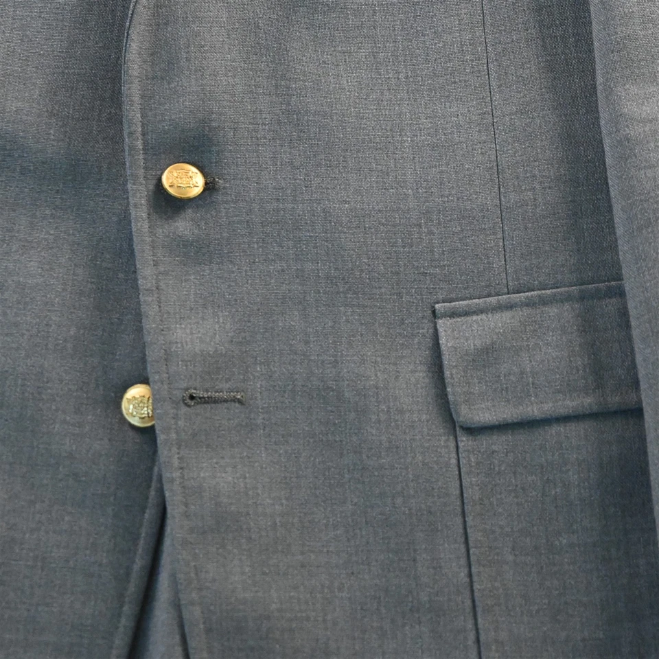 Chaqueta Blazer Abrigo Deportivo De Colección Gant 44XL Gris Hopsack Botón Dorado Hecha en EE. UU. Para Hombre Foto 3 de 4