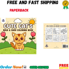 Cat Coloring Book for Adults and Kids: 50 Bol...