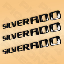3 Tailgate Door Letter For Silverado 2007-2018 Accessories 3d Emblem Gloss Black