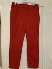 Old Navy Red Pixie High Rise Ankle secret Slim pockets Sz 6 NWOT