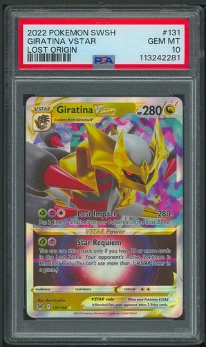 Pokémon SWSH Lost Origin Giratina VSTAR 131/196 PSA 10