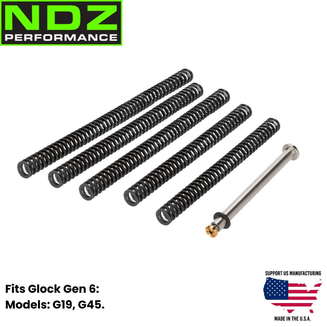 NDZ Glock Gen 6 19 45 Stainless Steel Guide Rod ISMI Recoil Spring
