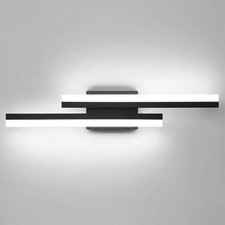 18 Retractable Led Bathroom Vanity Light Black Dimmable 5700k Ip44