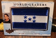 Decisión 2024 Xiomara Castro #WL29 Líderes Mundiales Bandera Parche Lámina de Plata Honduras