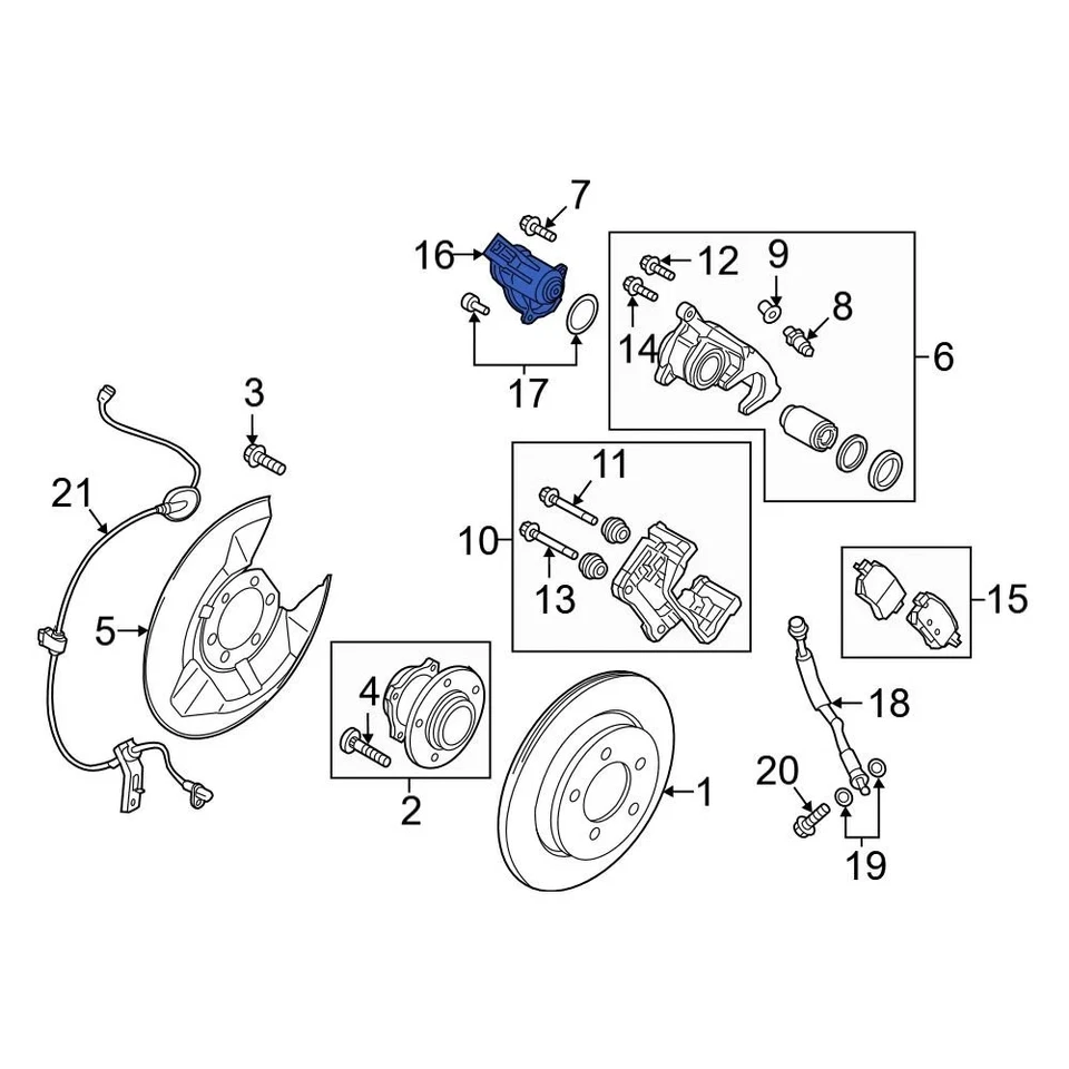 For Mazda 6 2016-2021 Mazda GML8268EX Rear Parking Brake Actuator Foto 2 de 4