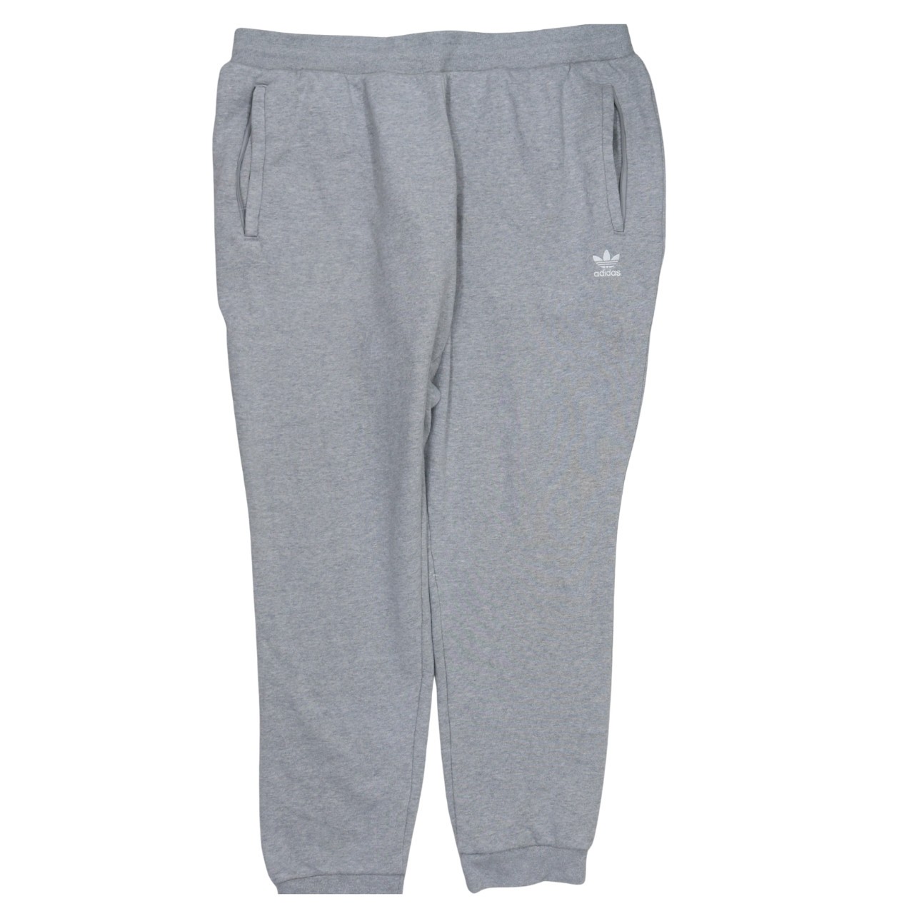 Adidas Mens Joggers Grey Originals Embroidered Trefoil Logo Elastic Waist XXL