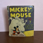 Vintage Disney Little Big Book Mickey Mouse And The Seven Ghosts 1940