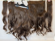 Lullabellz 5 Pce 24" Brushed Wave Clip In Dark Brown Hair Extensions Synthetic