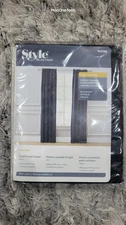 Style Selections Walker 40"x 63" Black Blackout Curtain Panel 0127268
