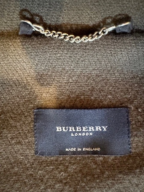 BURBERRY London Duffle Coat Mens Medium Olive Brown Toggle Hooded Jacket image 10