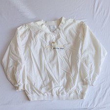 Oceanside Country Club SDI Vintage White Windbreaker Pullover Embroidered Lg