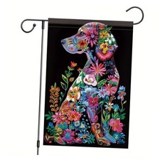 Welcome Spring Summer Golden Garden Flag 12x18 Double Sided Retriever Colorful