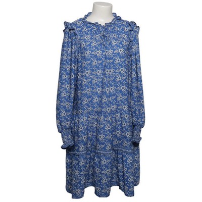 Max Studio, Kleid, Größe: XL, Blau/Weiß/Mehrfarbig, Polyester, Blumen #PIa