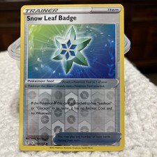 Snow Leaf Badge 159/203 Reverse Holo Pokemon Card 