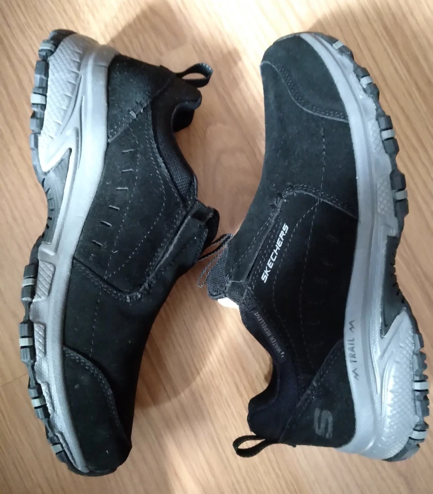 Zapatos sin cordones SKECHERS Trail Hillcrest Nature Walk de gamuza negros talla 7 nuevos con caja Foto 3 de 4