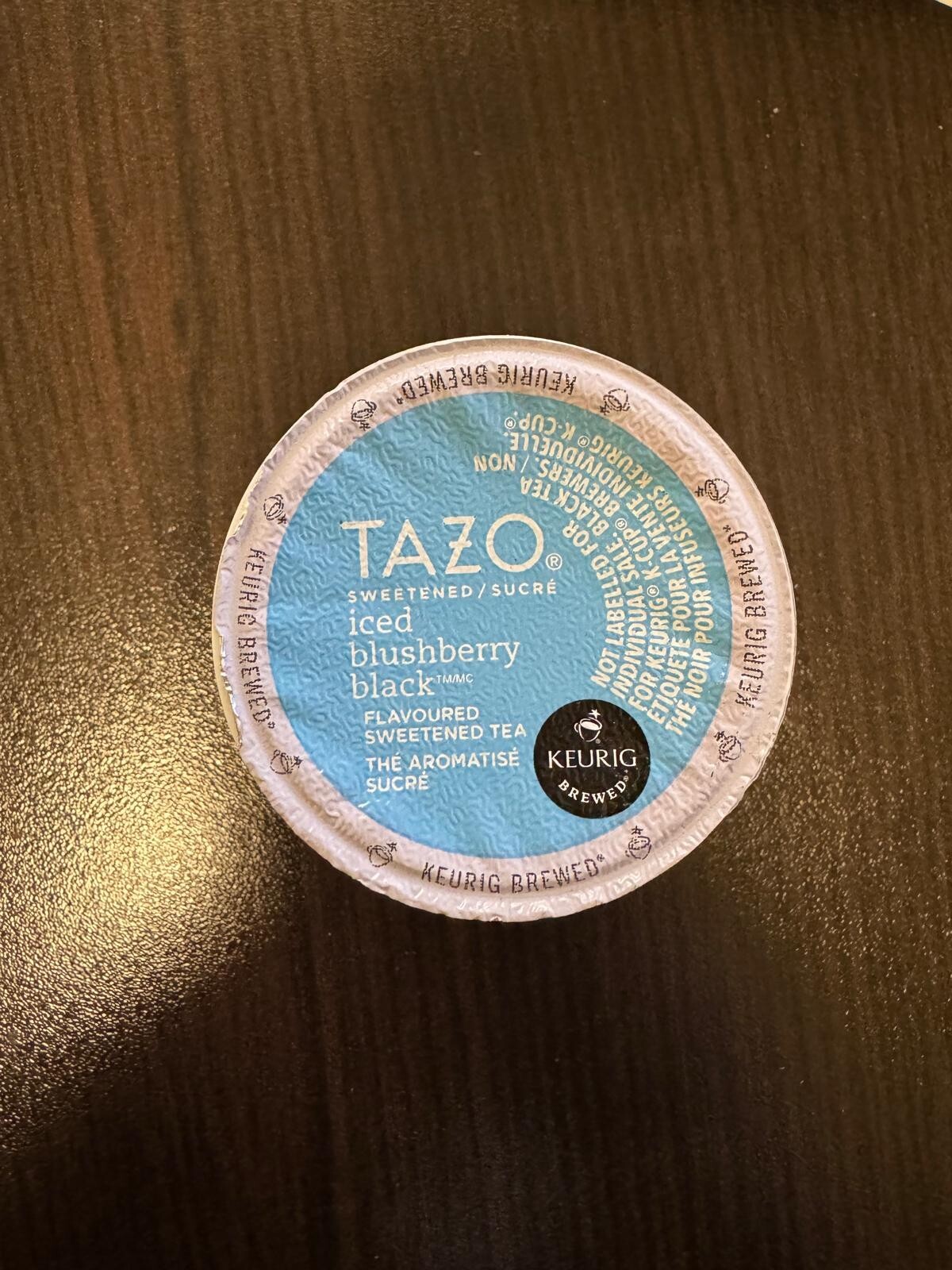 96/PACK TAZO ICED BLUSHBERRY BLACK FLAVOURED SWEETENED TEA K CUPS BULK
