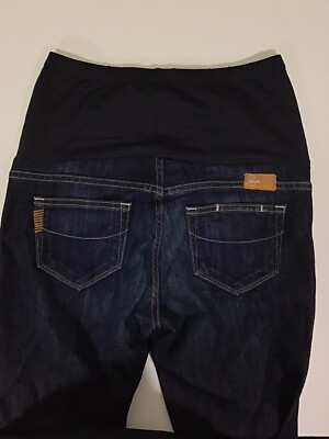 Jean Maternité Paige 'Laurel Canyon' Boot Cut - Taille 32, Longueur 34 Pouces, Broderie Sombre