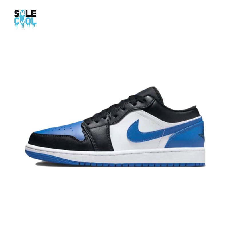 Nike Air Jordan 1 AJ1 Low White Black Blue Shoes Men's Nike Air Jordan 1 AJ1 Low White Black Blue Shoes Men's