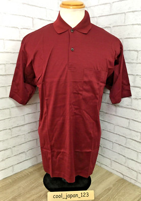 Neu mit Etikett Dunhill Poloshirt Baumwolle weinrot Brusttasche Herren Kurzarm