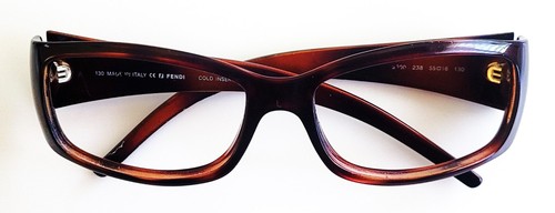 FENDI FS 300 238 EYEGLASSES FRAME 55-16-130 BROWN ITALY W/ORIGINAL CASE+CLOTH - Picture 2 of 7