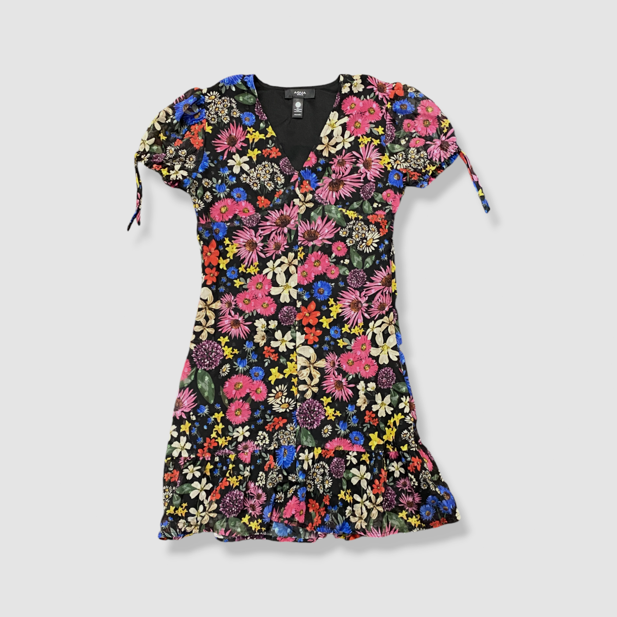 aqua black floral dress Women's The Beauty Within Off The Shoulder Floral Mini Dress in Aqua Blue