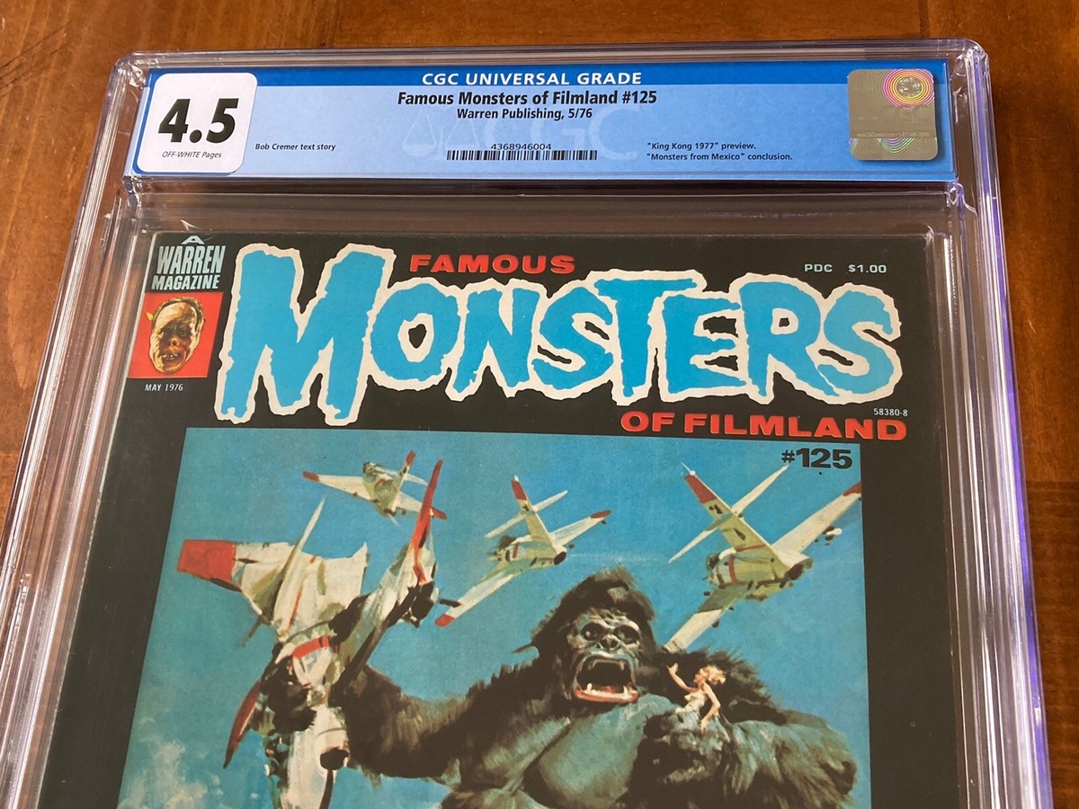 FamousMonsters 1976年 125 キングコング　kingkong Famous Monsters of Filmland 125 CGC 4.5 OW Pages (King Kong Cover
